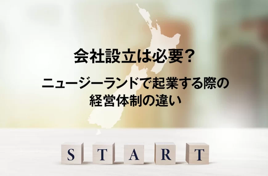 会社設立は必要？ ニュージーランドで起業する際の経営体制の違い