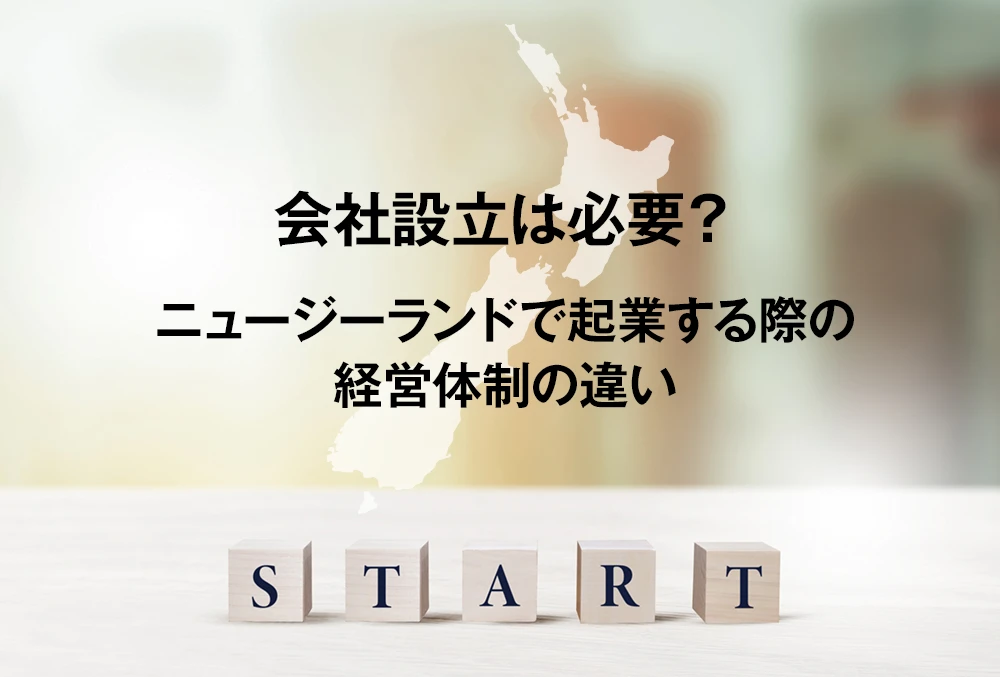 会社設立は必要？ ニュージーランドで起業する際の経営体制の違い