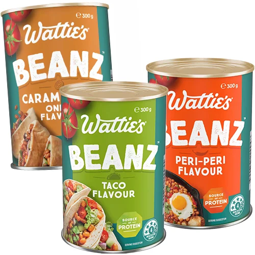 Wattie’sの定番商品baked beanに、3つのフレーバーが新たに加わった。